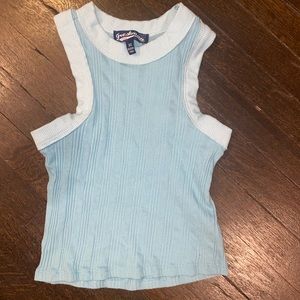 High neck cropped tank top